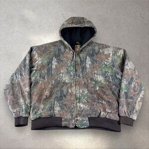 Bear River Camo Duck Canvas Jacket Mens 2XL Lined Workwear Hunting Coat